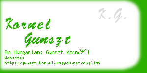 kornel gunszt business card